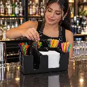 Caddy De Bar Negro De Plastico 24X14,5 Cm Contihome (1)_resultado.webp