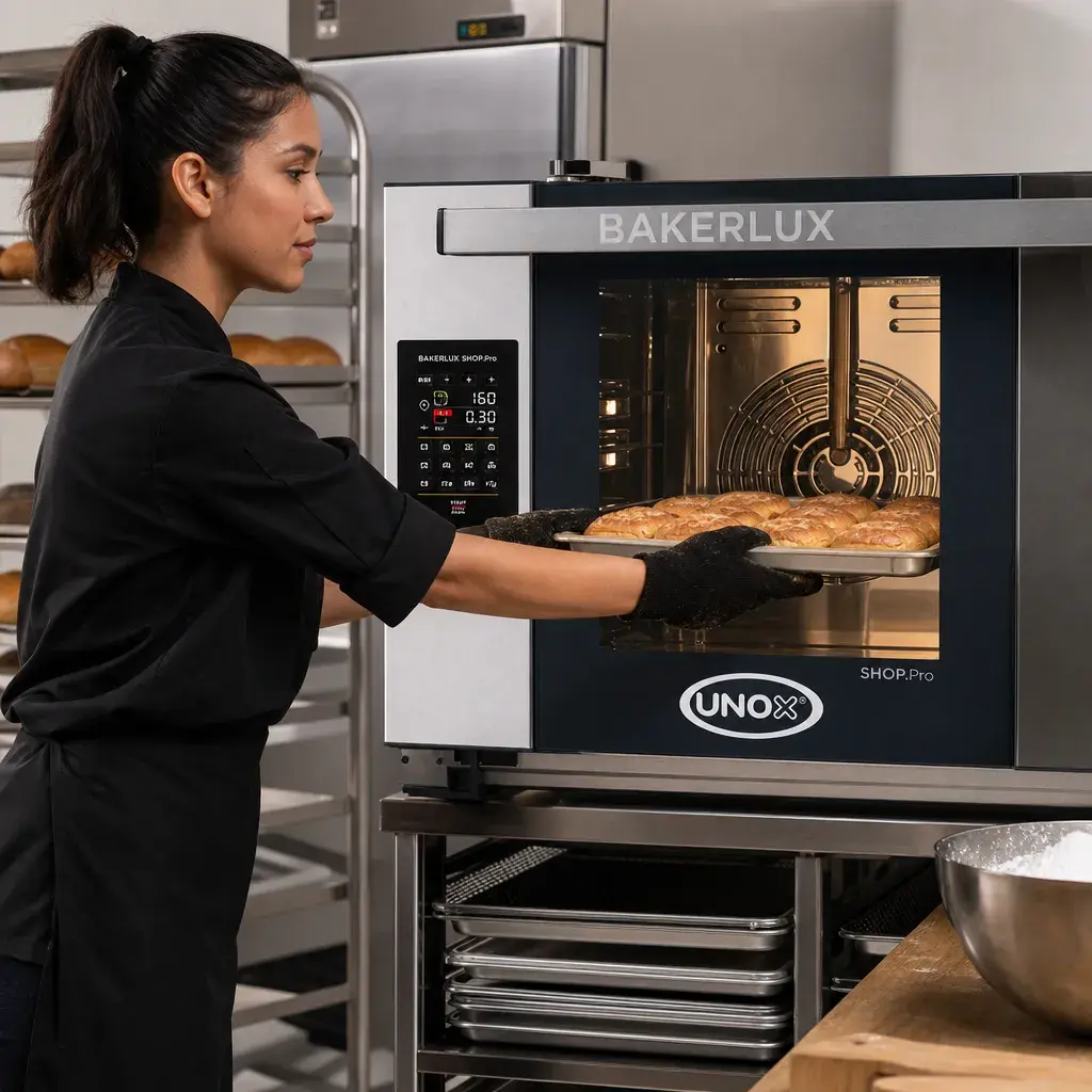 HORNO ARIANNA GO DE CONVECCIÓN ELÉCTRICO ACERO INOXIDABLE 60x66.9x50.2CM 4 BANDEJAS UNOX  2_resultado.webp