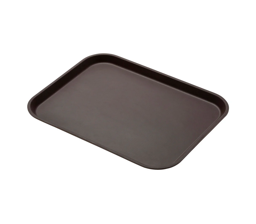 BANDEJA PLASTICA DE FIBRA MARRON RECTANGULAR 44X34 CM ALFAHOGAR