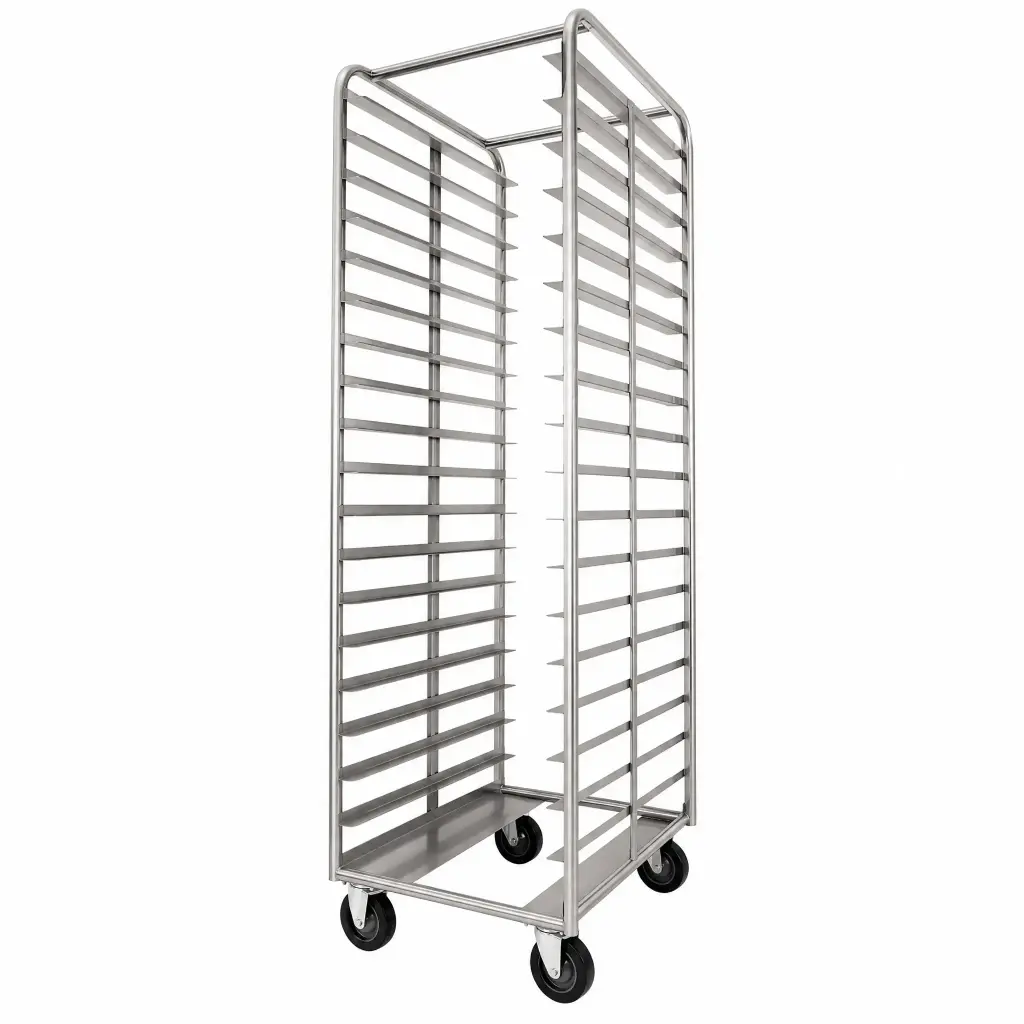 Carro Portabandejas De 20 Bandejas Acero Inoxidable 50x65x190 Cm Kamen