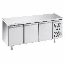 Mesa De Congelación De Acero Inoxidable 3 Puertas 470 L 182x97x82 Cm 110 V Senzani