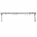 Cuelga Ollas De Pared De Acero Inoxidable 16 Ganchos 120x30x30Cm Bredys