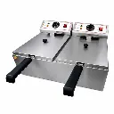 Freidora De Mesa Dos Tanques De Acero Inoxidable 39x65x55Cm 5L 110V Senzani