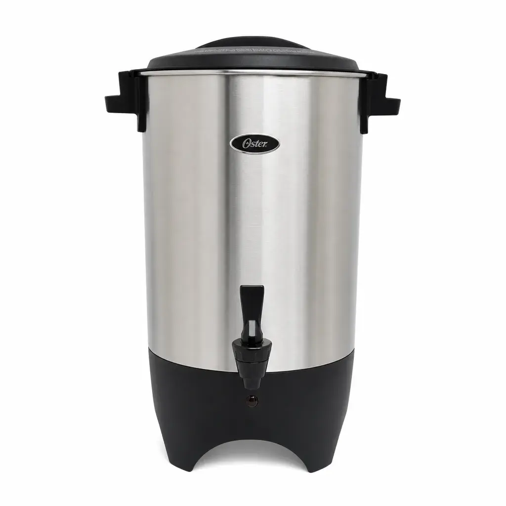 Cafetera Tipo Percolador De 45 Tazas En Acero Inoxidable 43.5x27x27Cm Oster