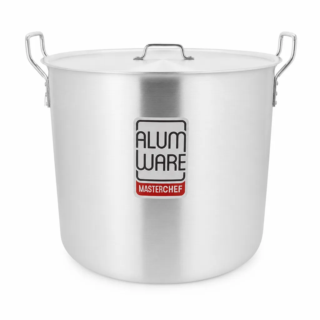 Olla Alta Con Tapa De Aluminio Extra Fuerte 63L Alumware