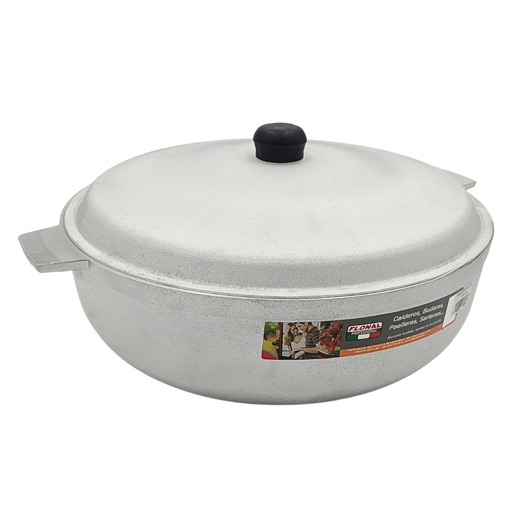 Caldero De Aluminio Con Tapa 36Cm Flonal
