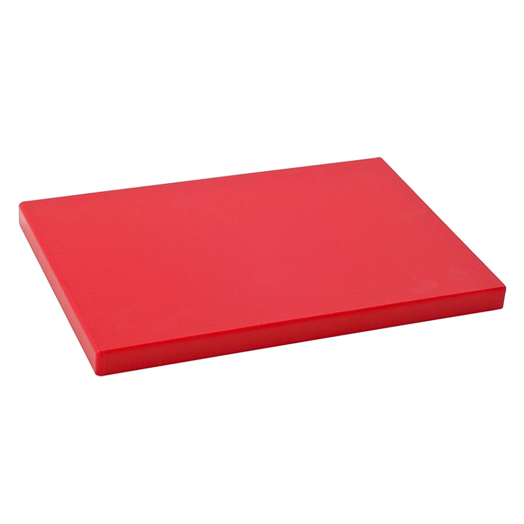 TABLA ROJA DE CARNICERIA DE POLIETILENO 50X50X2CM UNIKERT