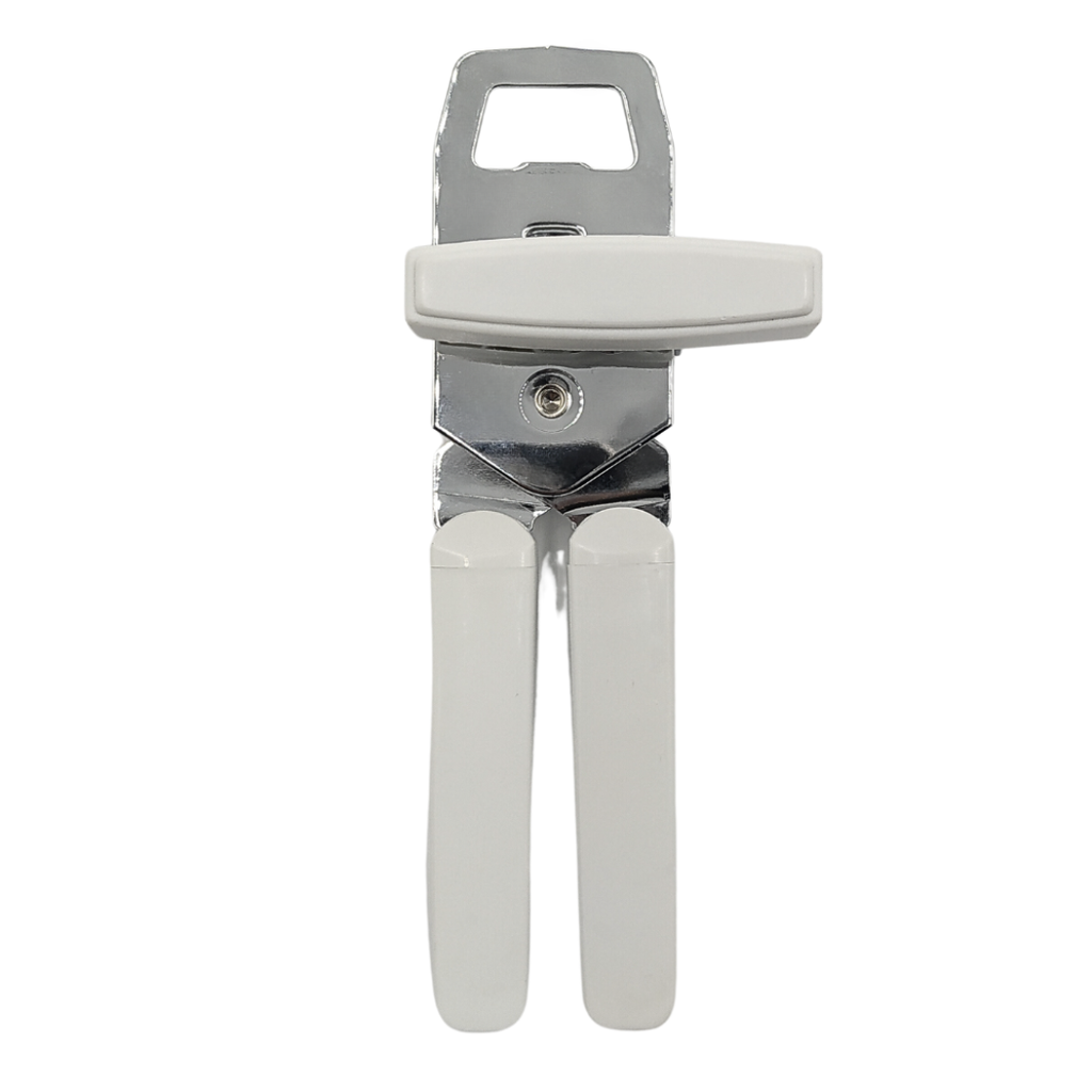 Abrelatas Deluxe Blanco En Acero Inoxidable De 18,5 Cm Ghidini