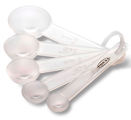 Set De 5 Cucharas Medidoras Plásticas Press