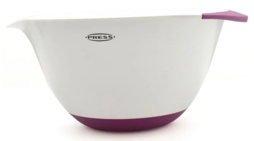 Bowl Mezclador De Plástico Con Asa Y Base Antirresbalande De 3 L Press