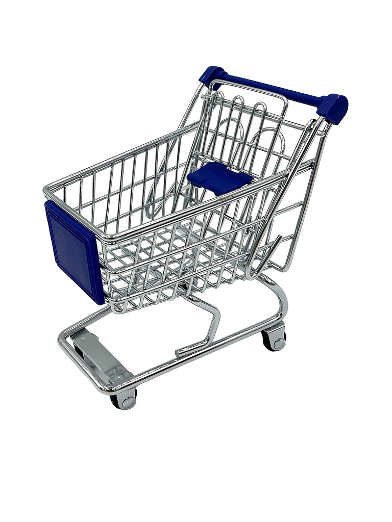Mini Carrito De Supermercado De Metal 14x9x12Cm