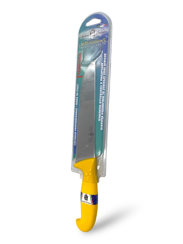 CUCHILLO FRANCES DE ACERO INOXIDABLE CON MANGO AMARILLO 20 CM PAOLUCCI