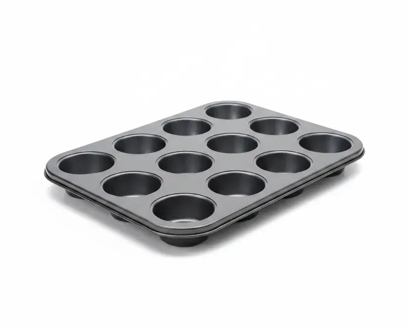BANDEJA PARA PONQUE 12UND CON ANTIADHERENTE DE ACERO AL CARBONO 35x26.4x3CM ALFA HOGAR