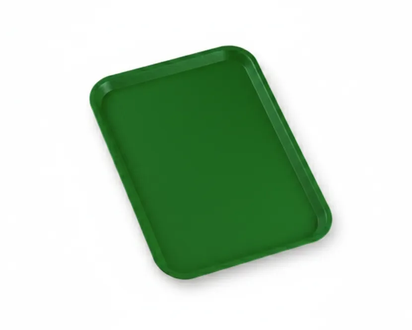 BANDEJA PLASTICA DE FIBRA VERDE RECTANGULAR 44X34 CM ALFA HOGAR