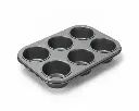 BANDEJA PARA PONQUE 6UND CON ANTIADHERENTE DE ACERO AL CARBONO 32x21.5x3CM ALFA HOGAR