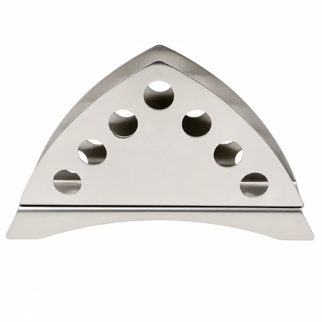 Servilletero Triangular De Acero Inoxidable 10x18Cm Bhalaria