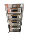 HORNO PANADERO A GAS CON RELOJ DE ACERO INOXIDABLE 4 CAMARAS 157x73x80CM MALPER