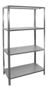 ESTANTERIA 4 ENTREPAÑOS DE ACERO INOXIDABLE 141 X 50 X 183 CM REFRINOX
