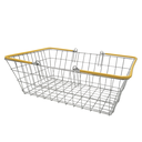 CESTA PARA MERCADO CROMADA AMARILLA NACIONAL 35X50X16 CM ZAVATTI