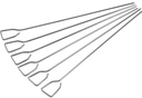 SET DE 6 PINCHO PARA BROCHETAS DE ACERO INOXIDABLE 30CM  PRESS