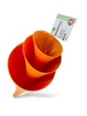 SET 3 EMBUDOS NARANJA DE PLASTICO 8, 10, 12 CM GHIDINI