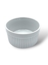 RAMEKIN ESTRIADO DE PORCELANA BLANCA 10 CM 