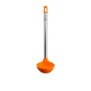 CAZO CUCHARON PARA SOPA NARANJA CON MANGO DE ACERO INOXIDABLE 33 CM  EFFICIENT