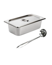 SET DE BANDEJA CON TAPA RANURADA PARA CUCHARÓN 1/3 32,5 X 17,6 X 15 CM  IMARCA