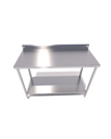 MESA DE PARED CON ENTREPAÑO DE ACERO INOXIDABLE 120x70x85CM PIMAK