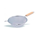 COLADOR DOBLE MALLA MANGO DE MADERA 24 CM MEITAL