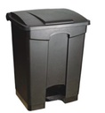 PAPELERA PEDALBIN NEGRO DE PLÁSTICO 45L MEITAL